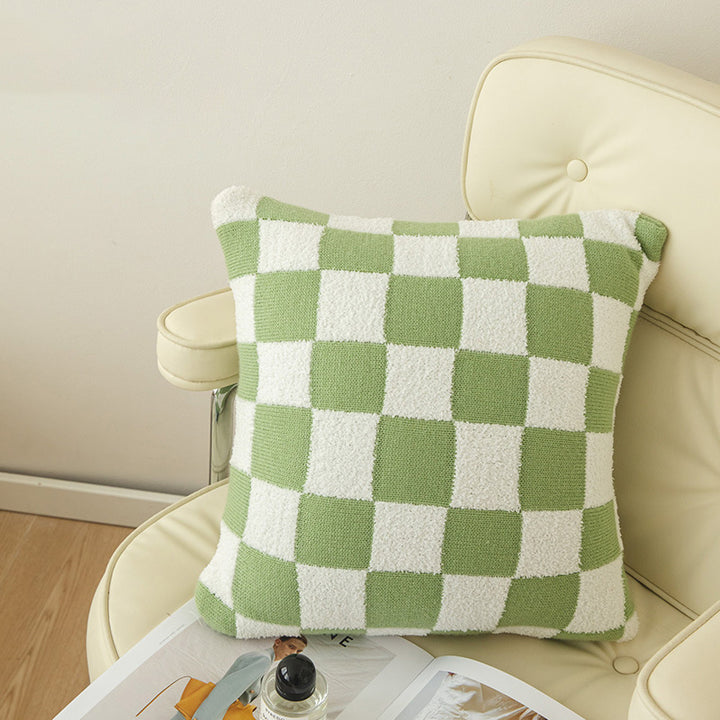 Checkerboard Throw Pillow Cover