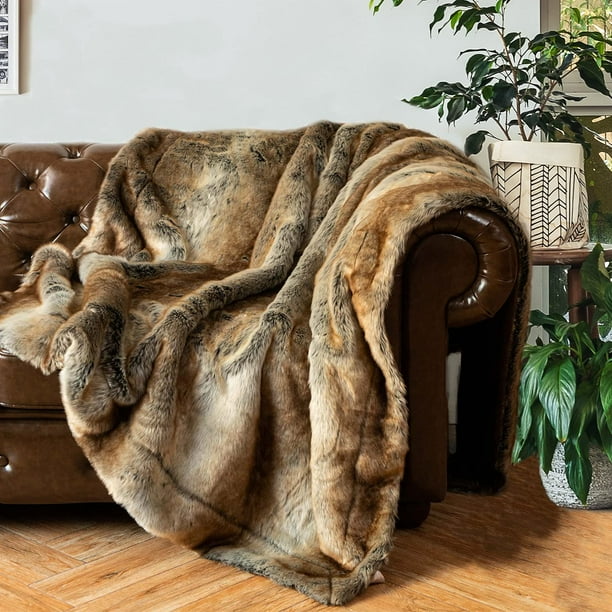 Arctic Dream Faux Fur Throw Blanket