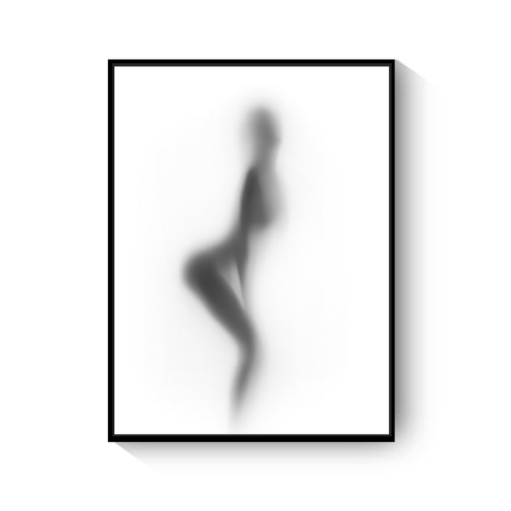 Foggy Glass Woman Canvas Posters