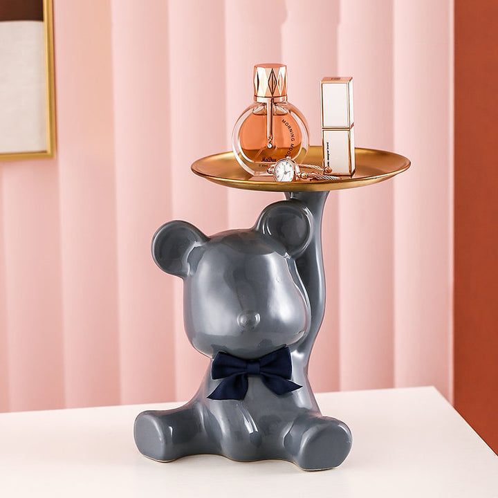 Metallic Teddy Bear Tray