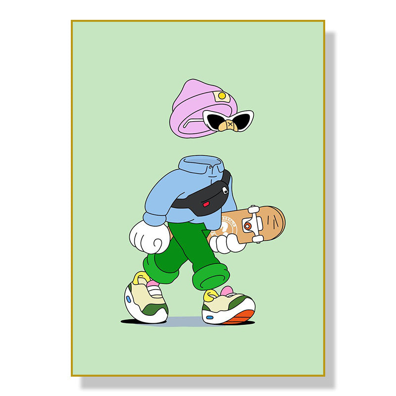 Cartoon Athletes Canvas Posters