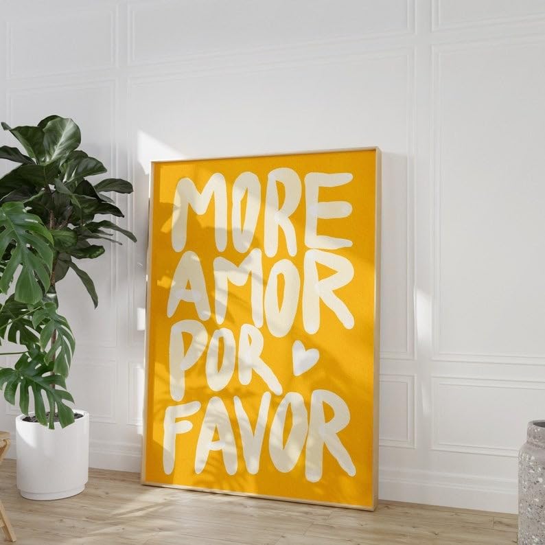 More Amore Por Favor Canvas Poster