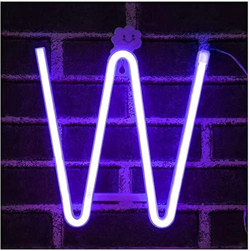 Purple Letter/Number Neon Light