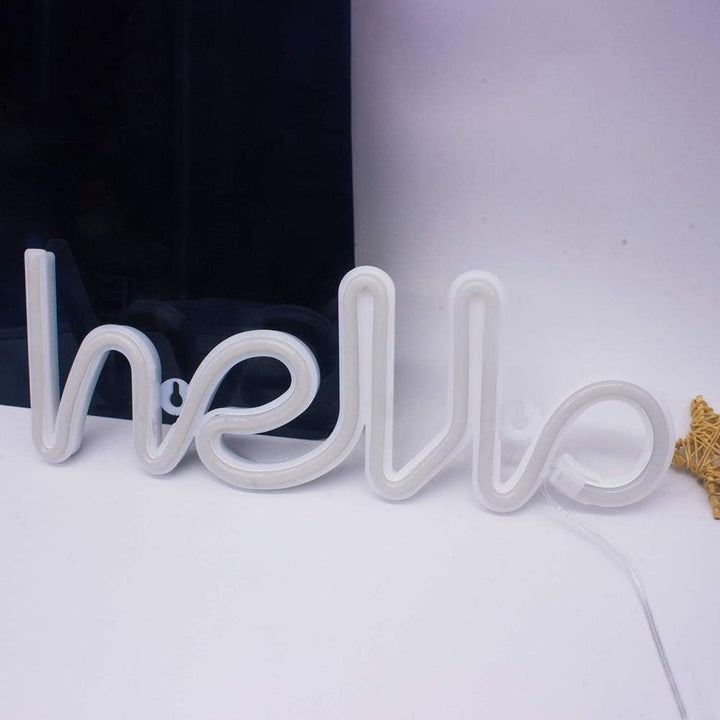 Hello Cursive Neon Light (2 Color Options)