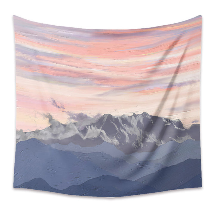 Pink Skies In The Alps Tapestry