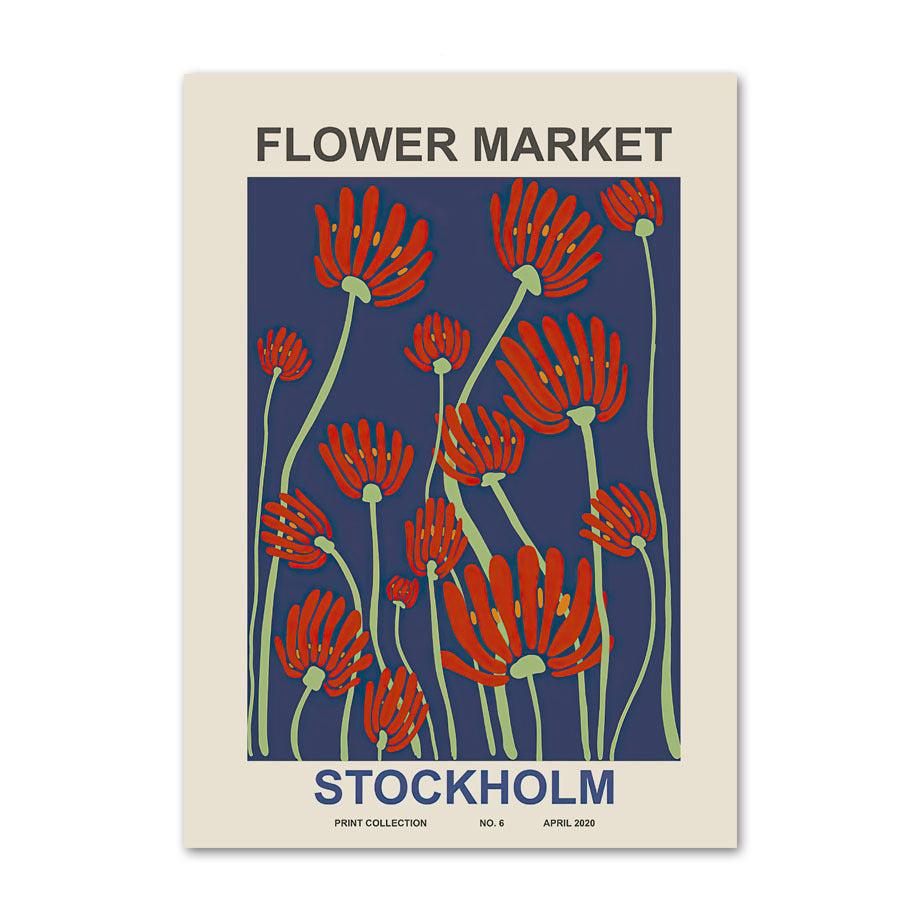 Flower Market Around The World Canvas Posters