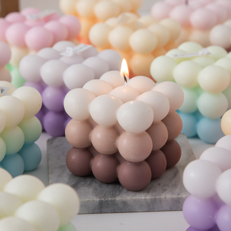 Scented Gradient Bubble Cube Candle