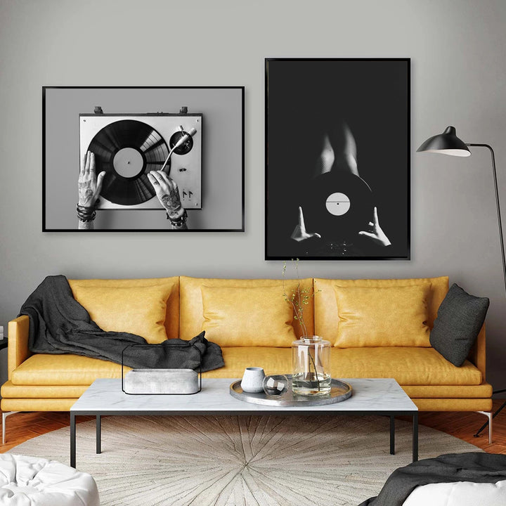 Black & White Vinyl Canvas Posters