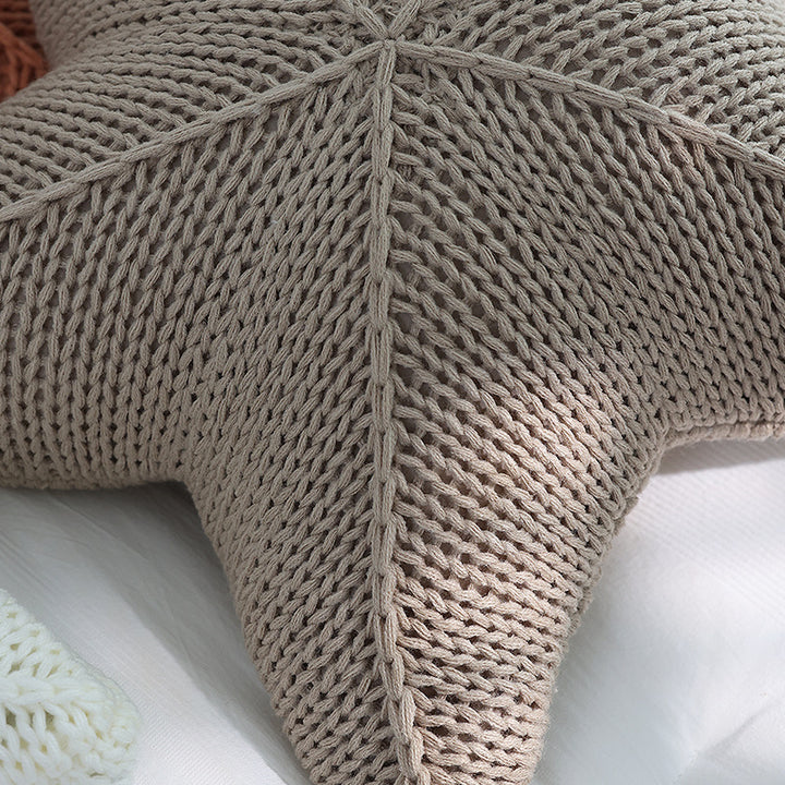 Starfish Hand-Knitted Decorative Pillow