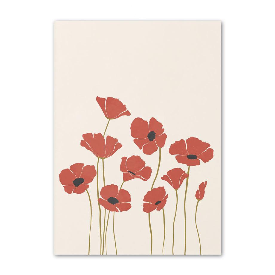 Warm Floral Hues Canvas Posters