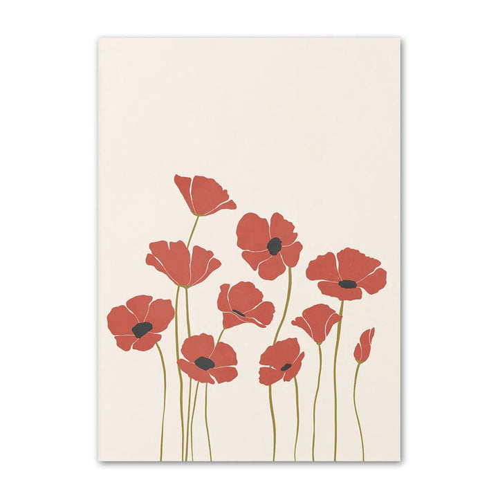 Warm Floral Hues Canvas Posters