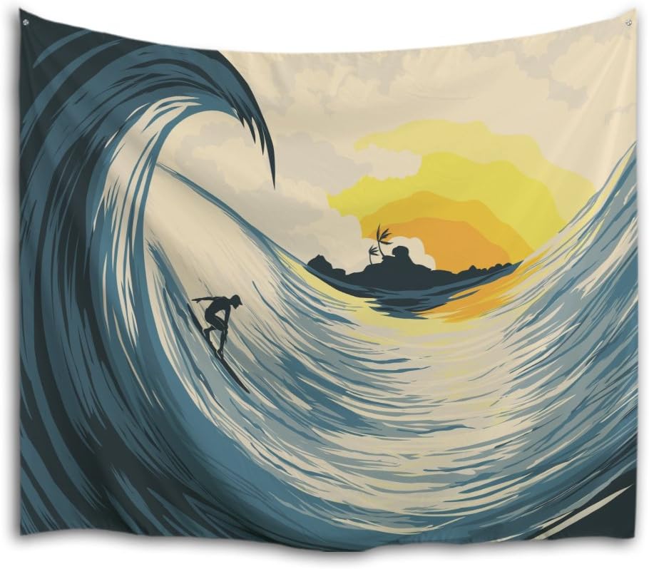 Sunset Surf Tapestry