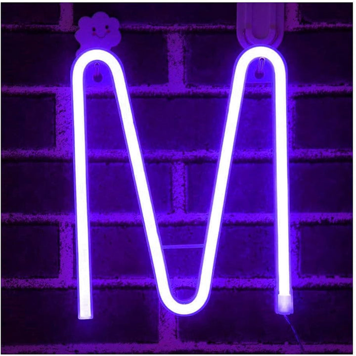 Purple Letter/Number Neon Light