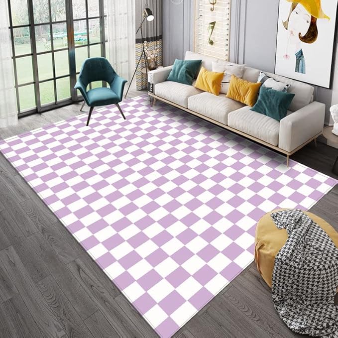 Checkerboard Area Rug (8 Color Options)