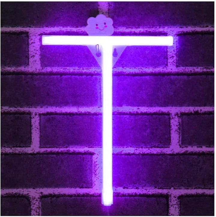 Purple Letter/Number Neon Light