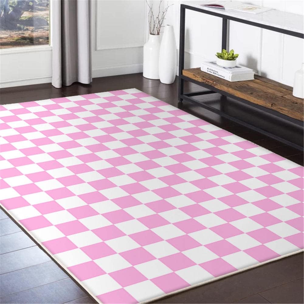 Checkerboard Area Rug (8 Color Options)