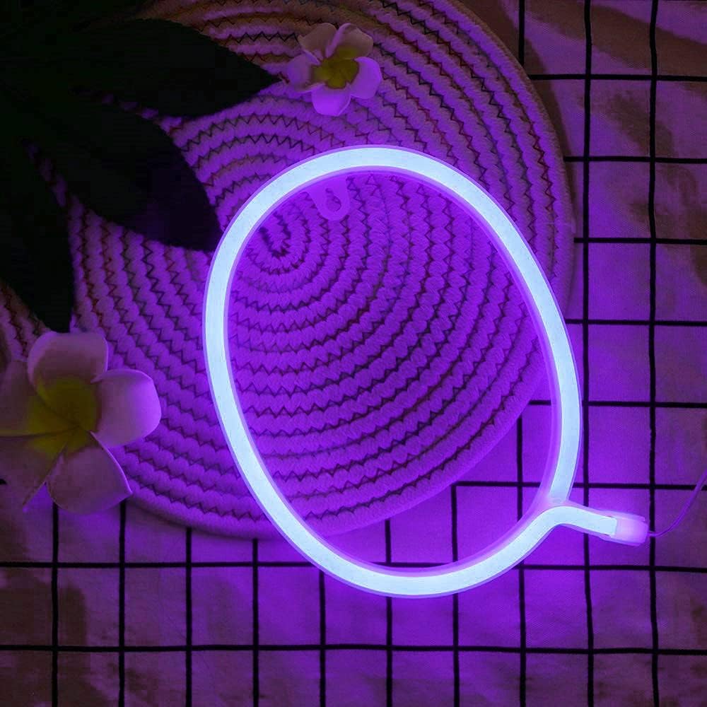 Purple Letter/Number Neon Light