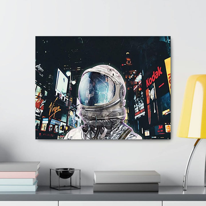 Astronaut In Times Square Canvas Poster