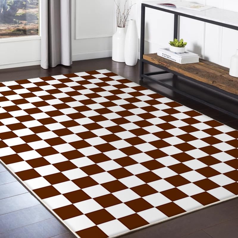 Checkerboard Area Rug (8 Color Options)