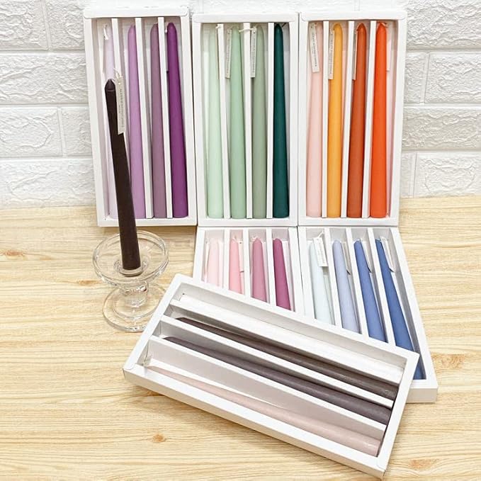 4-Pack Multicolored Long Candles