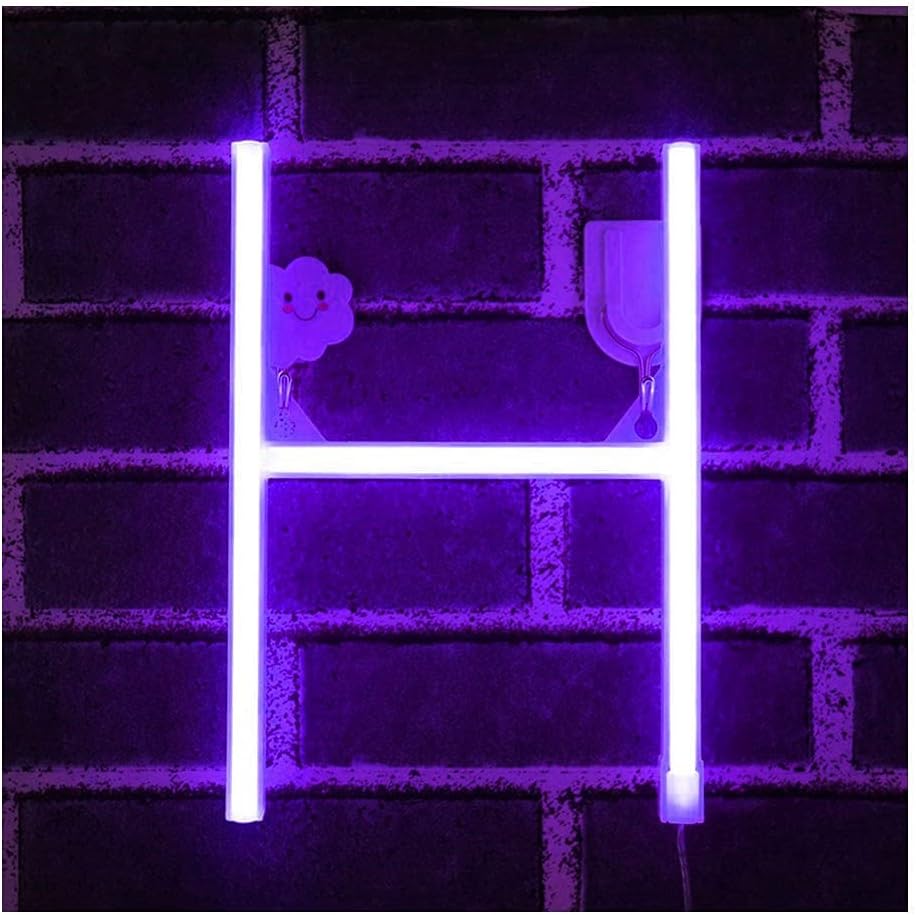 Purple Letter/Number Neon Light