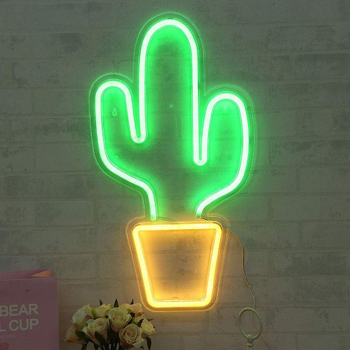 Cactus Plant Neon Light