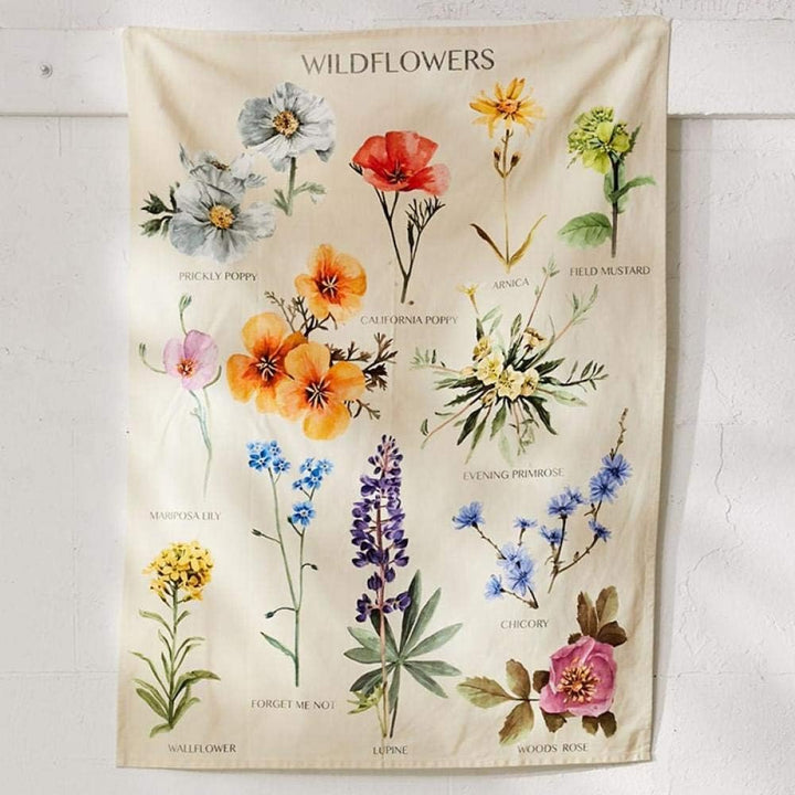 Botanical Wildflowers Tapestry