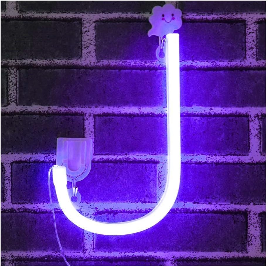 Purple Letter/Number Neon Light