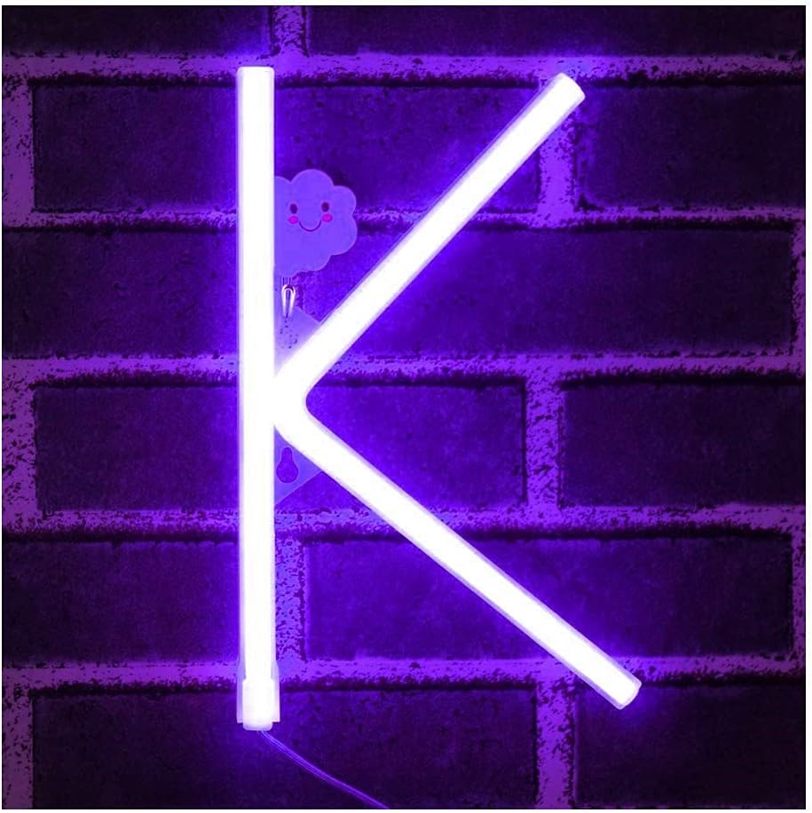 Purple Letter/Number Neon Light