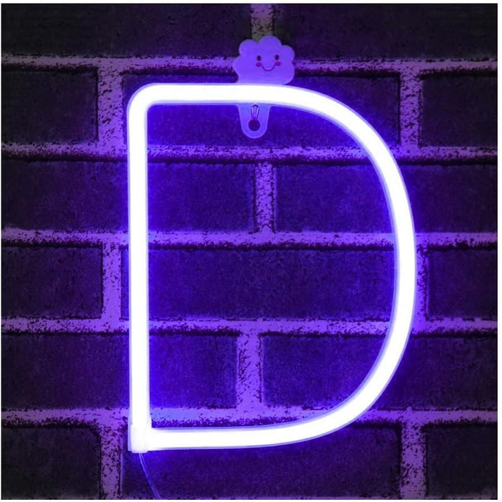 Purple Letter/Number Neon Light