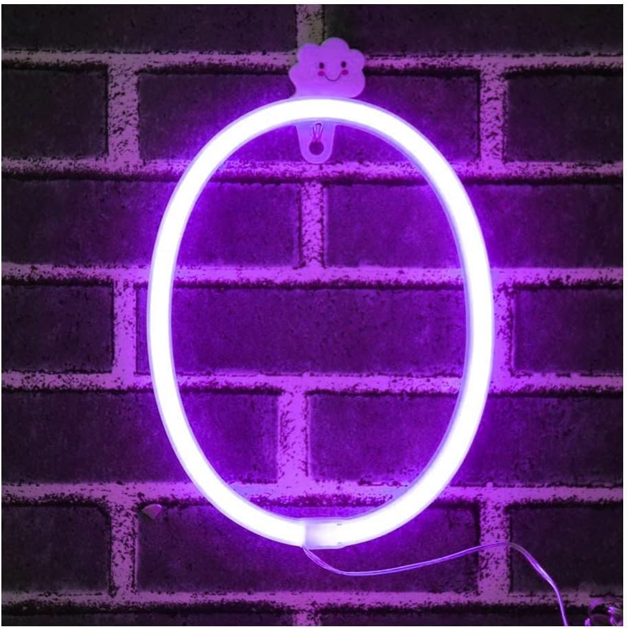 Purple Letter/Number Neon Light