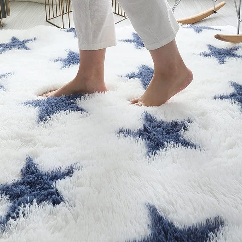 Blue & White Stars Area Rug