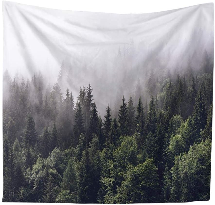 Foggy Forest Tapestry