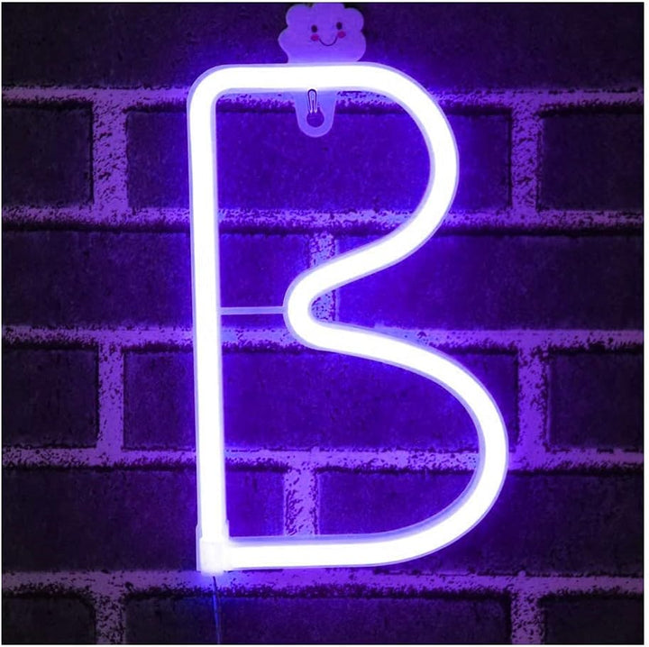 Purple Letter/Number Neon Light