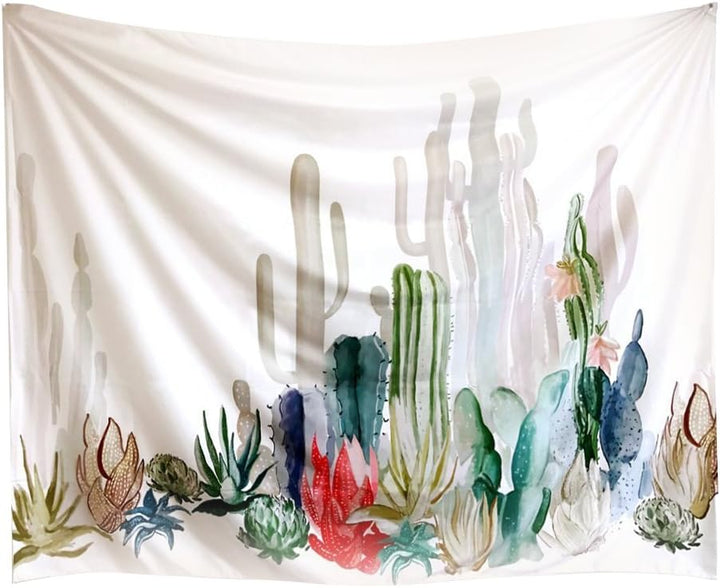 Watercolor Cactus Tapestry