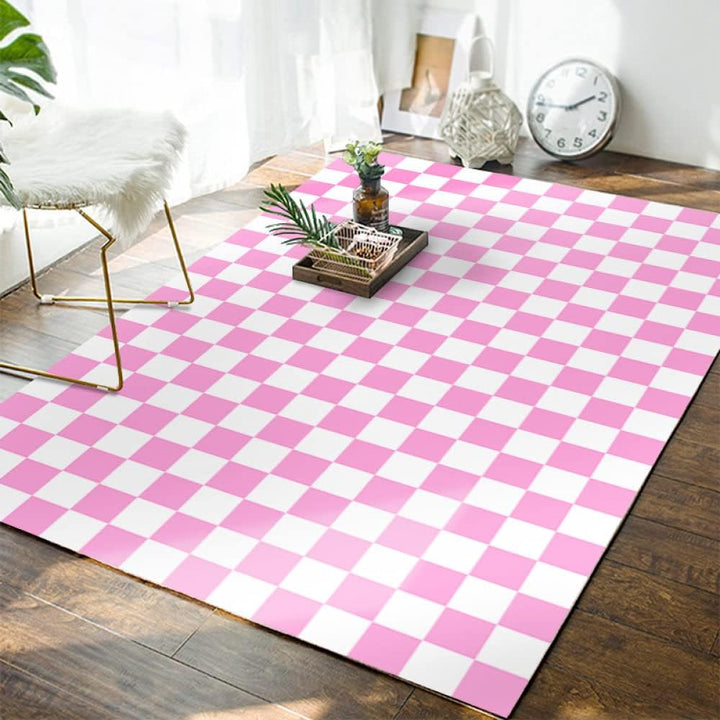 Checkerboard Area Rug (8 Color Options)