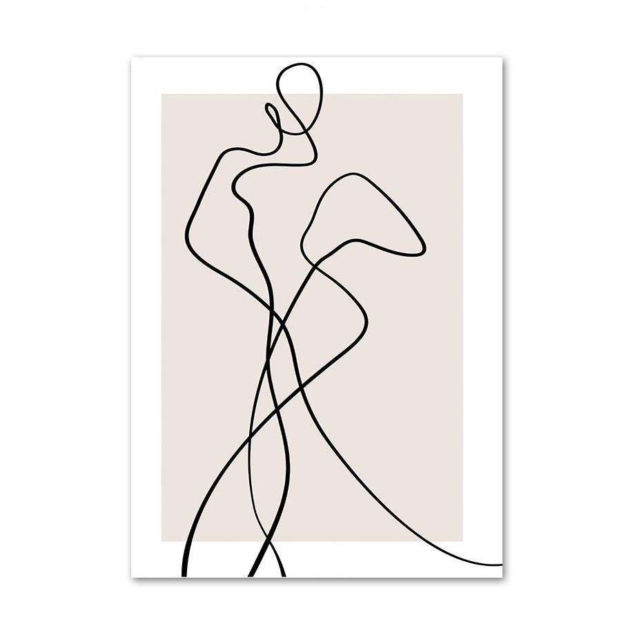 Abstract Female Canvas Posters