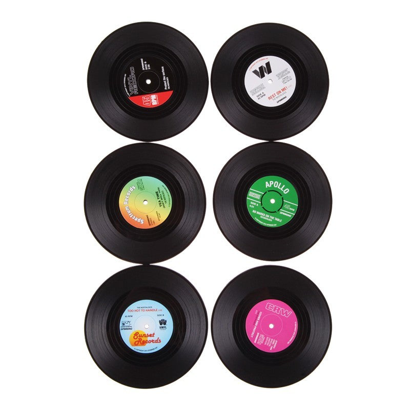 Retro Vinyl Coasters