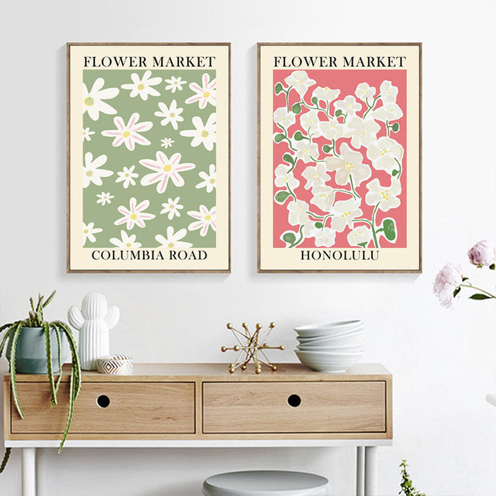 Simple Florals Flower Market Canvas Posters