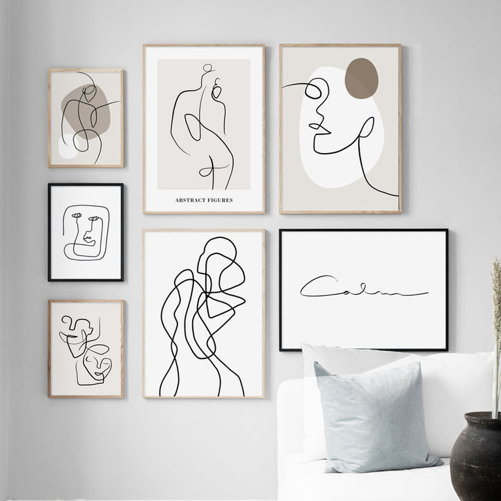 Fine Line Woman Canvas Posters