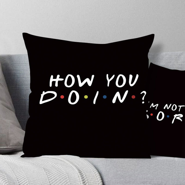 FRIENDS Quotes Throw Pillow Covers