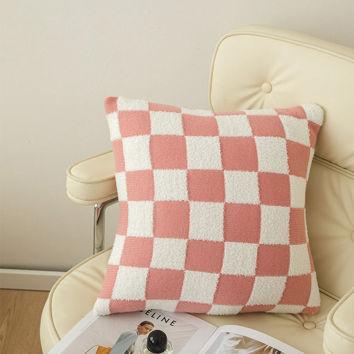 Checkerboard Throw Pillow Cover