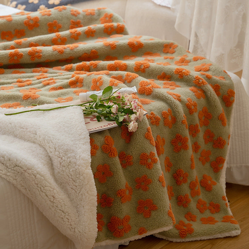 Delicate Florals Fleece Throw Blanket