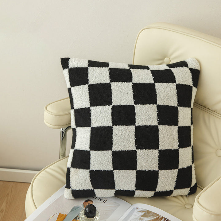 Checkerboard Throw Pillow Cover