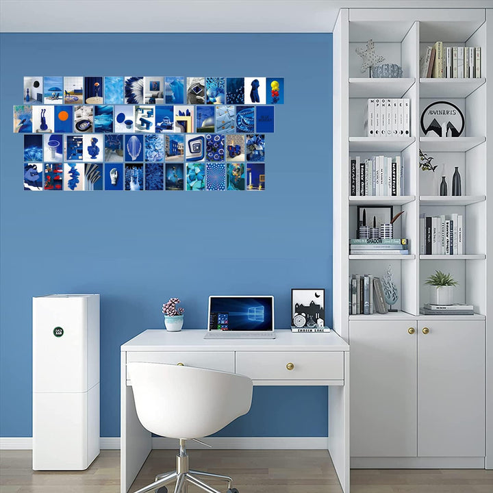 Artsy Deep Blue Wall Collage Kit - 70pcs