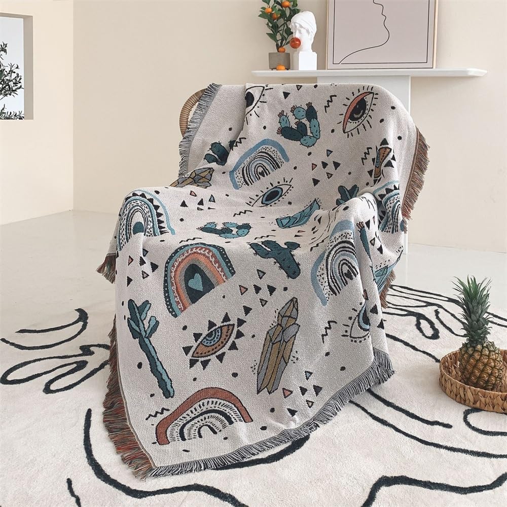 Cactus & Crystals Woven Blanket