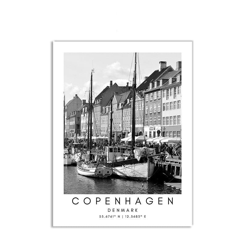 Black And White Cities Canvas Posters