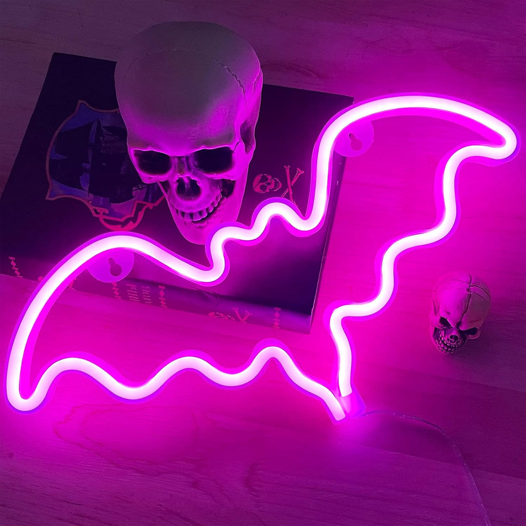 Pink Bat Neon Light