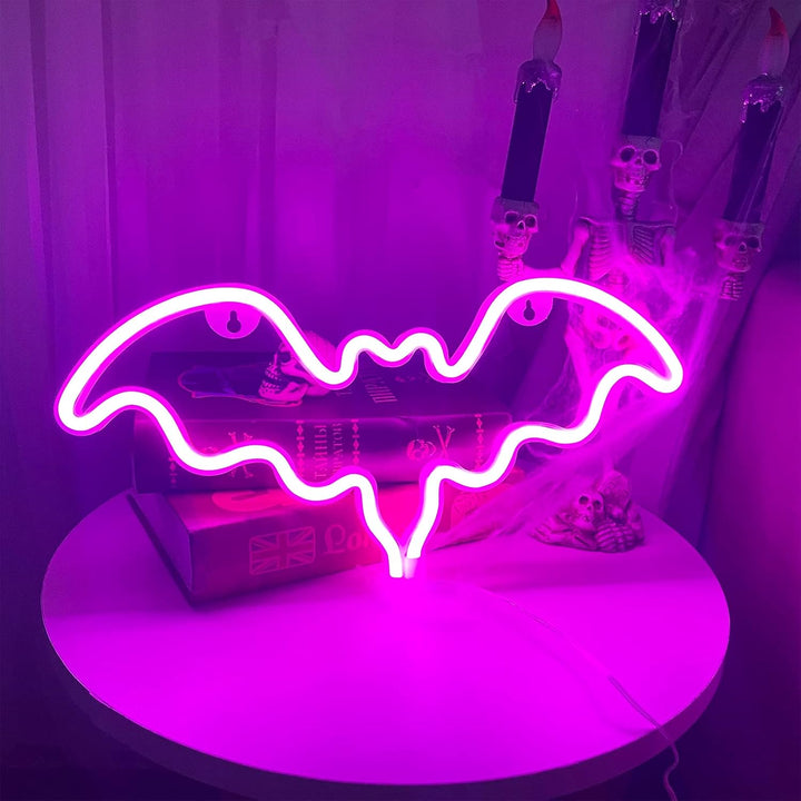 Pink Bat Neon Light