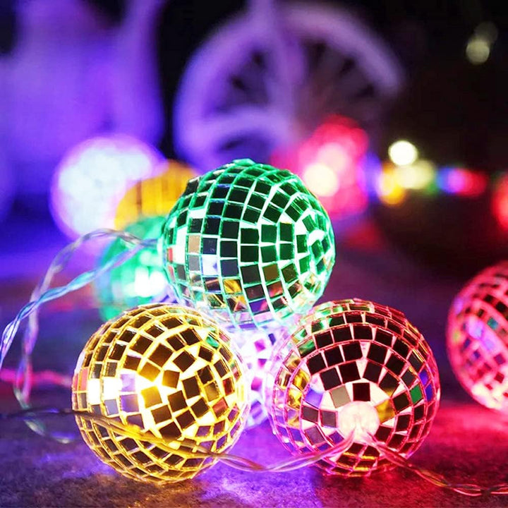 Colorful Disco Ball String Lights